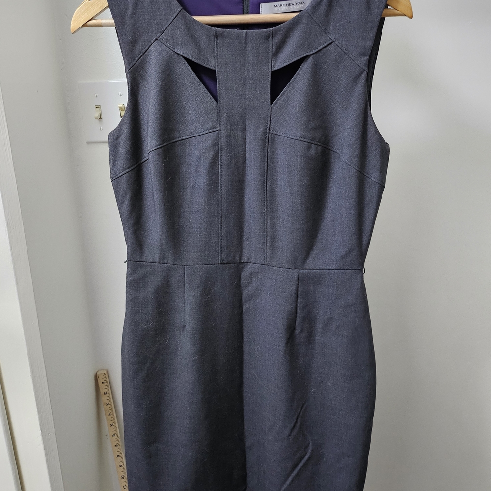 Marc New York Charcoal Sleeveless Midi Dress